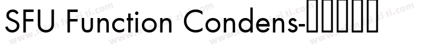 SFU Function Condens字体转换